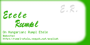 etele rumpl business card